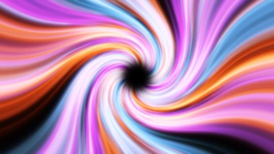 旋涡能量爆发粒子彩色扭曲螺旋线特效通道