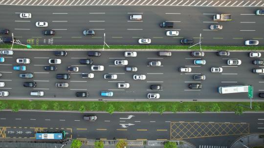 城市交通堵车视频素材模板下载