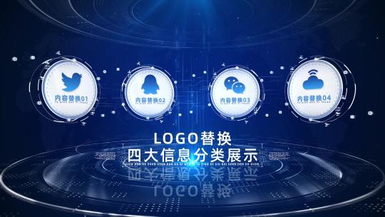 蓝色科技4大图文标志分类