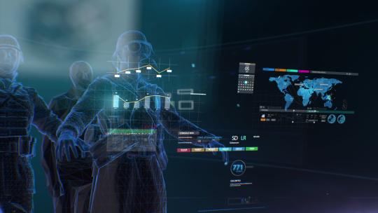 【AE模板】科技智慧虚拟办公全息屏幕
