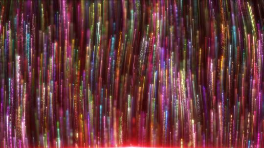 绚丽彩色粒子光线上升舞台背景视频素材模板下载
