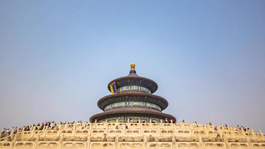 北京天坛祈年殿环绕大范围延时