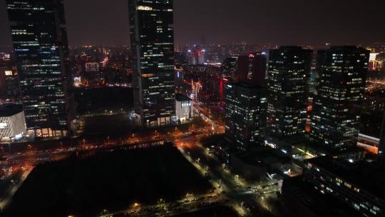 郑州东站夜景 高铁站俯瞰