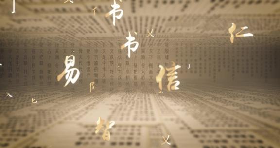 2款中国文字（ae模版）汉语笔画文字漂浮