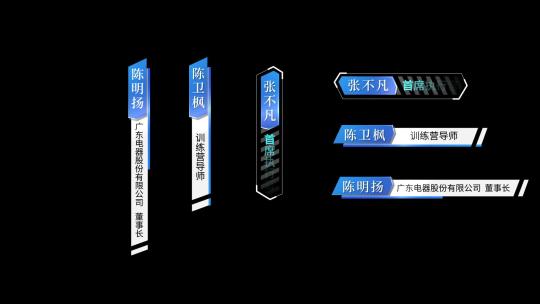 原创简约商务人名条AE模板