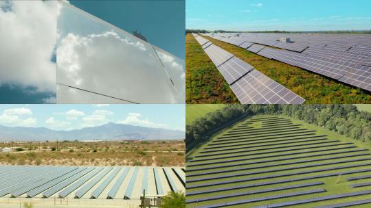 【合集】航拍太阳能电池板新能源