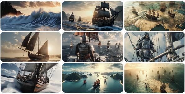古代海上丝绸之路帆船大航海版图4K高清在线视频素材下载