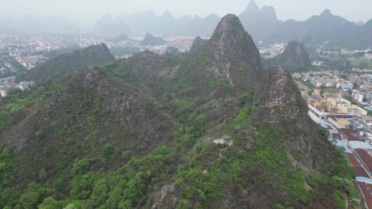 广西桂林西山4A景区航拍