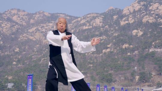中华武术-师傅教学生学习武术视频素材模板下载