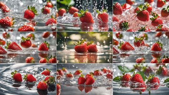 新鲜诱人的草莓【商用需购买企业授权】高清在线视频素材下载