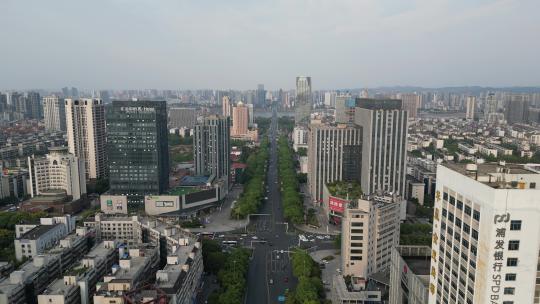 航拍湖南株洲城市建设云台路