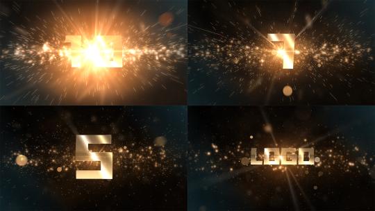 【无插件】星空粒子10秒倒计时年会开场视频