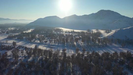 新疆清河县冬季雪景