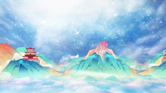 中国风山水背景