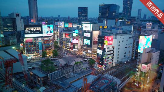 东京日本城市风光高清在线视频素材下载