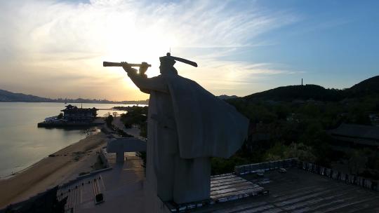 山东威海刘公岛甲午战争博物馆航拍视频素材模板下载