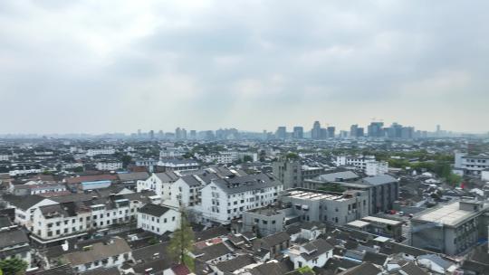 苏州老城区相城居民房屋建筑俯瞰航拍视频素材模板下载