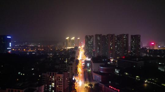 航拍重庆南岸茶园新区夜景