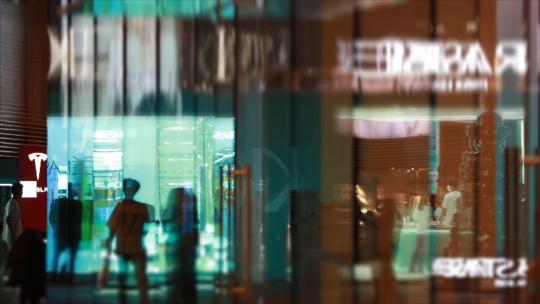 街道行人人流艺术意识流情绪空镜CBD