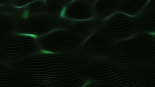 时尚动感绿色科技感线条流动背景