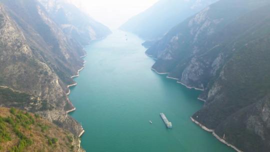 航拍祖国大好河山长江三峡风景视频素材模板下载