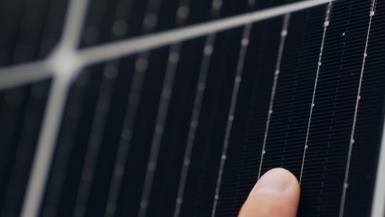 太阳能电池板特写镜头视频素材模板下载