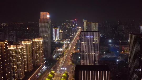 航拍武汉夜景视频素材模板下载