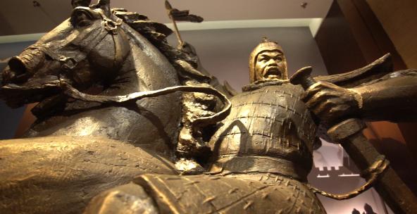 古代将军形象雕像视频素材模板下载