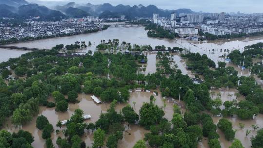 【合集】2024年安徽歙县洪灾抗洪救灾暴雨高清在线视频素材下载