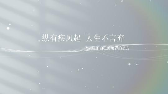 白灰色唯美模糊开场文字动画无插件