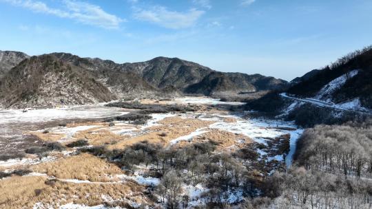 4K航拍冬季雪景