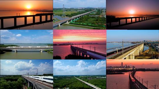 高铁动车航拍素材集合