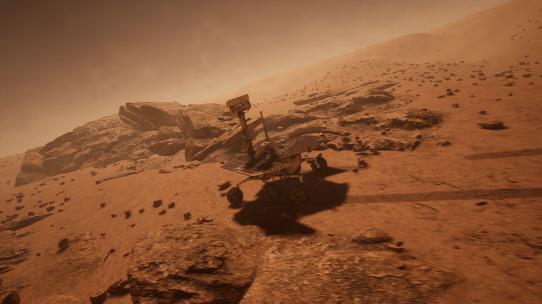 祝融号火星车火星探测器火星表面天问一号视频素材模板下载