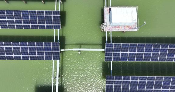 水上光伏太阳能发电站渔光电概念