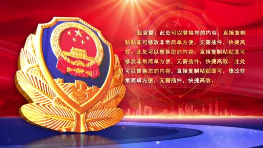 公安警察入警誓词旗帜版