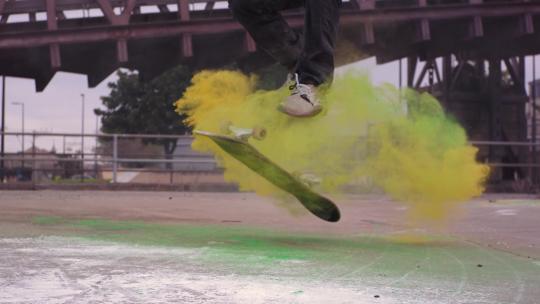 玩滑板极限滑板特技运动表演视频素材模板下载