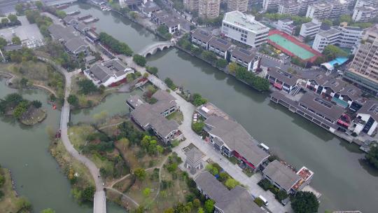 4k 航拍温州城市景观全景