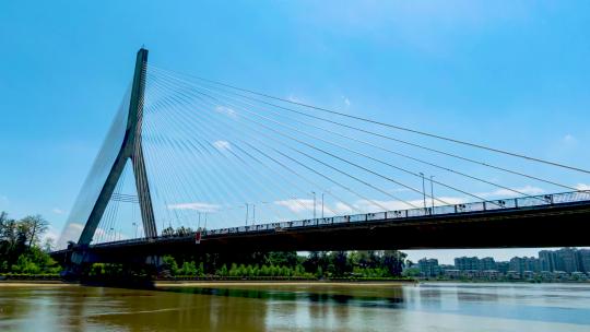 实拍福州三县洲大桥延时摄影