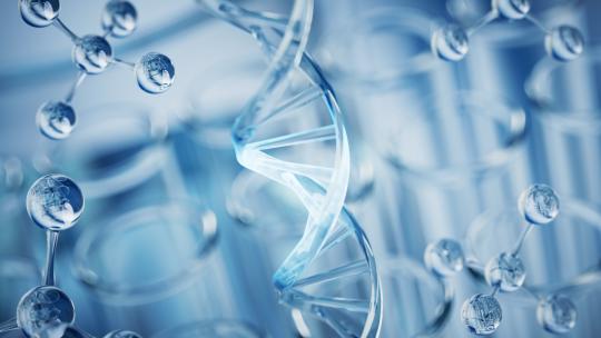 DNA与生物实验室化学分子3D渲染特效