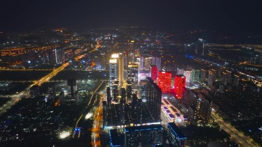 杭州城西未来科技城夜景8视频素材模板下载