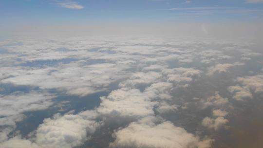 江西上饶飞机窗外云景陆地风光视频素材模板下载