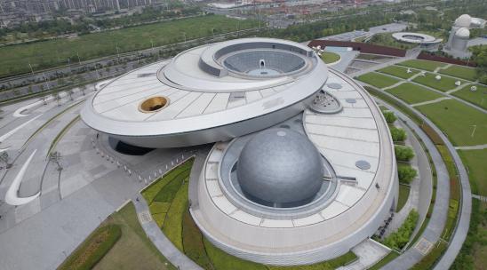 环绕航拍·上海天文馆·空景