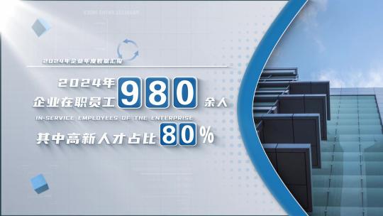 简洁商务企业图文数据展示AE模板