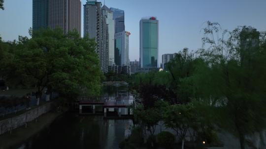 武汉北湖商圈夜景航拍