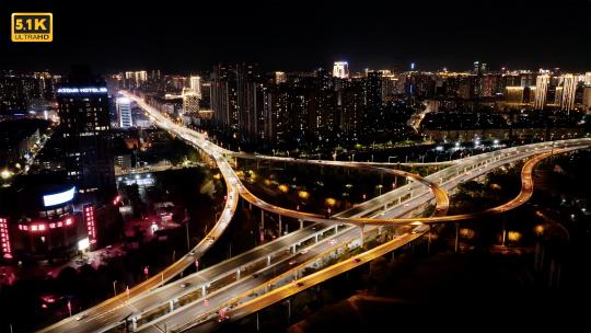 4K-昆明夜景，繁华的昆明城市交通
