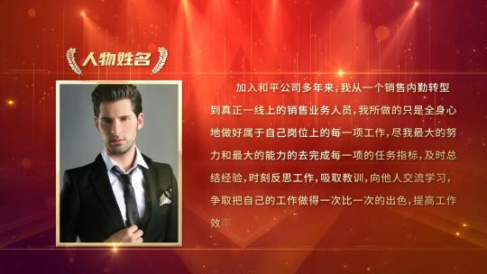 红色年会晚会颁奖图文片头