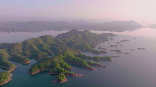 4k航拍浙江杭州千岛湖