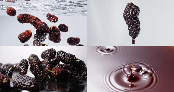 升格桑葚 桑葚汁高清在线视频素材下载