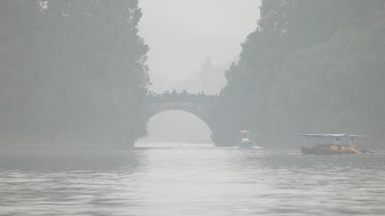 杭州西湖苏堤风景实拍