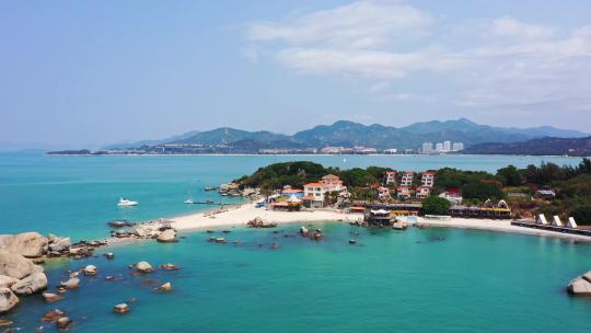 惠州三角洲岛沙滩全景左环绕1